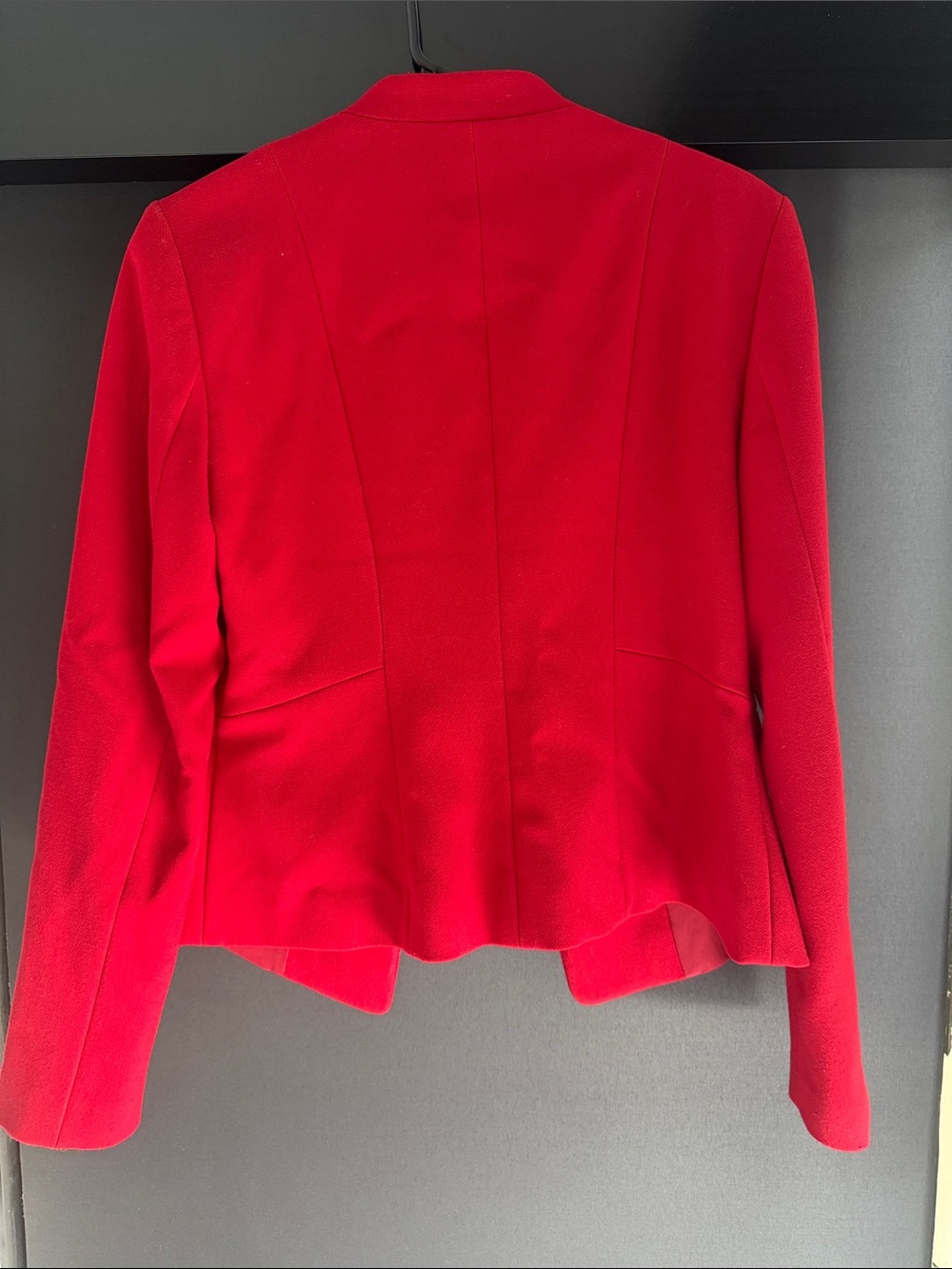 Ann Taylor Red Collarless Open-Front Blazer - Picture 5 of 5